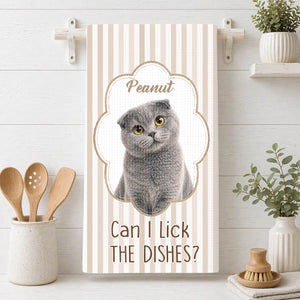 If It Hits The Floor It's Mine Dog Cat - Personalized Kitchen Towel