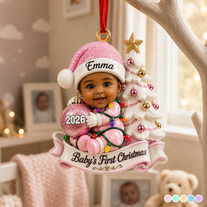 New Parents - Little Hands Big Love Christmas - Family Ornament - Real 3D Raised Ornament