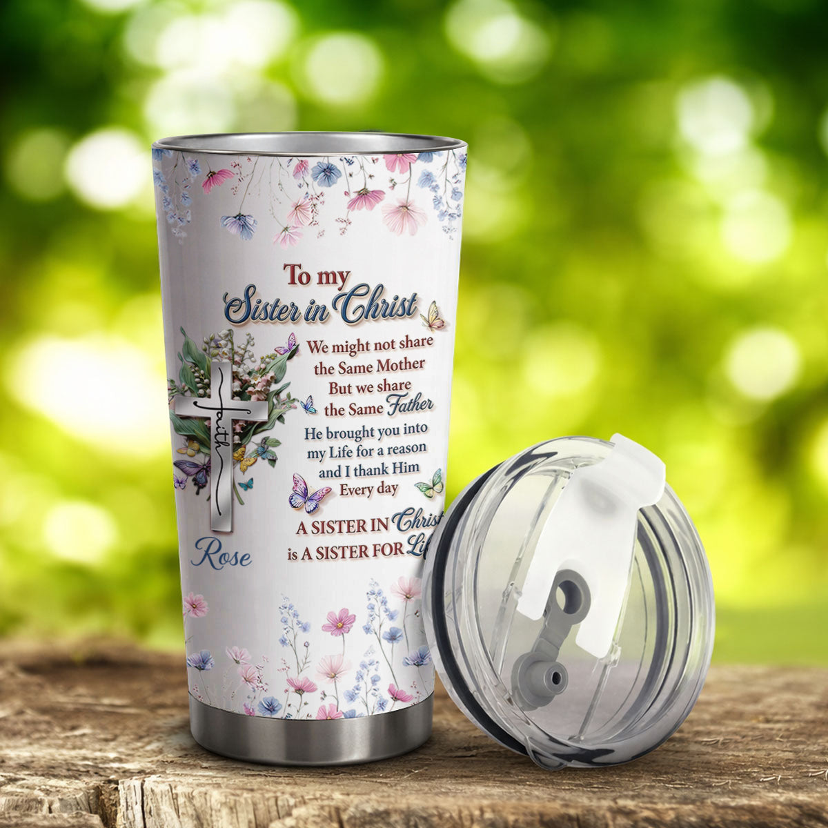 To My Sister In Christ, Personalized Tumbler, Gift For Soul Sister, Christian Gift