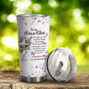 To My Sister In Christ, Personalized Tumbler, Gift For Soul Sister, Christian Gift