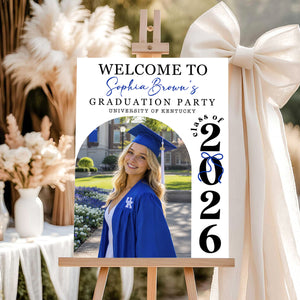 Class of 2026 Graduation Party Welcome Sign, Photo Graduation Welcome Poster, Modern Minimalist Graduation Welcome