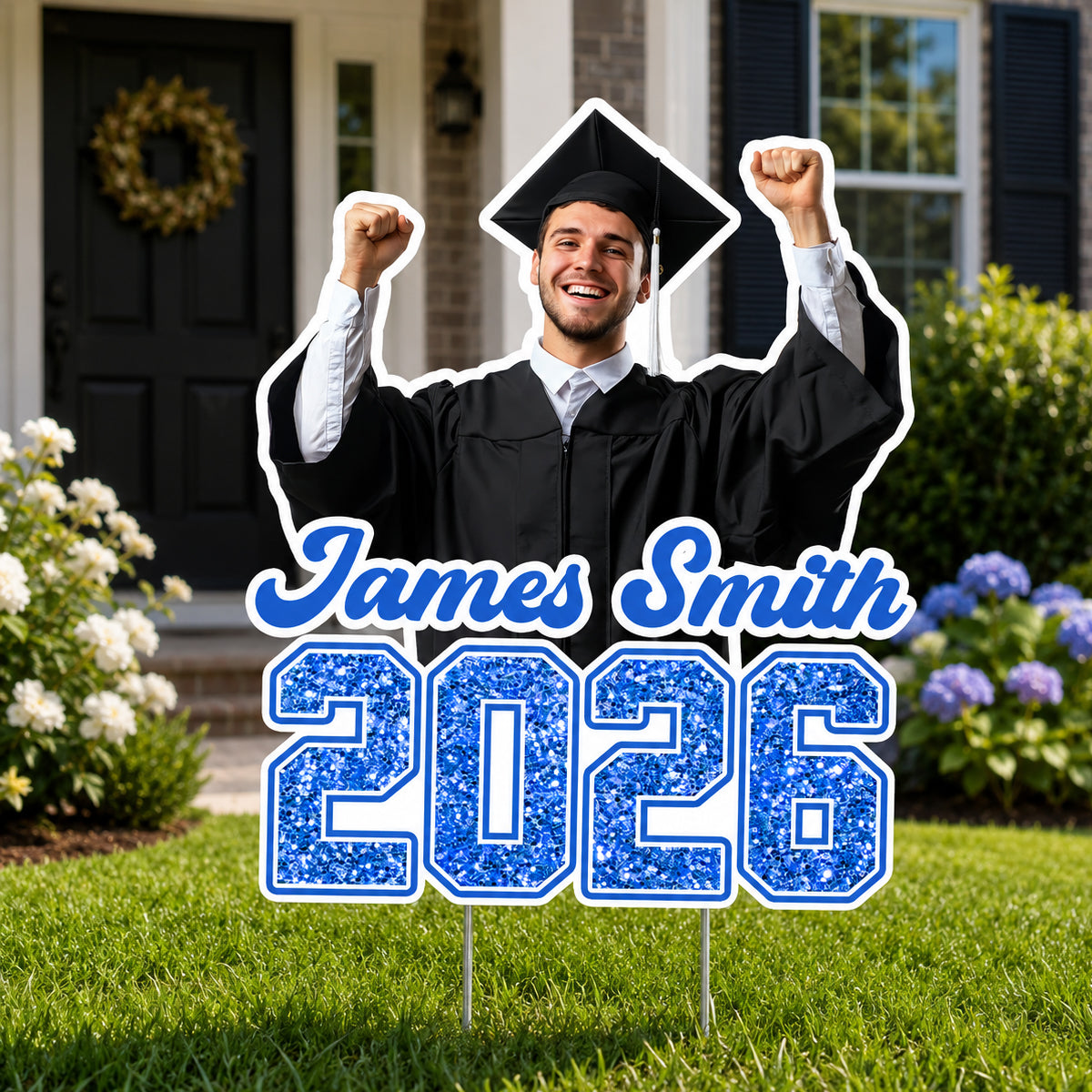 Custom Graduation Yard Sign 2026 Personalized Name Class of 2026 Lawn Sign with Photo Senior Grad Decor Outdoor High School College Gift