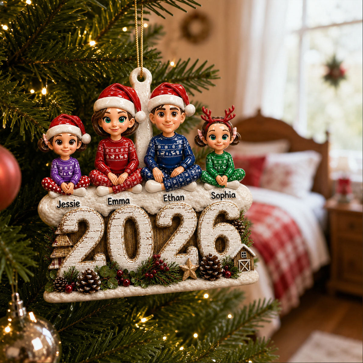 Together Makes Every Moment Better - Family Ornament - Real 3D Raised Ornament