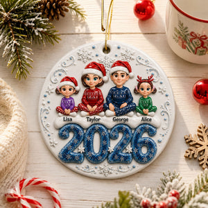 Love Grows Best Together Snow - Family Ornament - Real 3D Raised Ornament