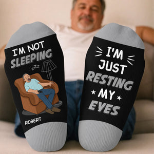 Professional Eye Rester - Custom Crew Socks - Personalized Father's Day Gifts For Dad, Grandpa