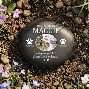 Custom Photo Once By My Side Forever In My Heart - Personalized Printed Rock