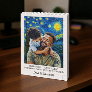 Custom Photo Starry Night - Personalized Brick Block