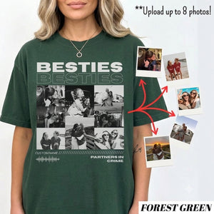 Custom Besties Photo Shirt, Vintage 90s Custom Bootleg Shirt, Personalized BFF Gift, Birthday Gift For Bestie, Bridal Shower Shirt