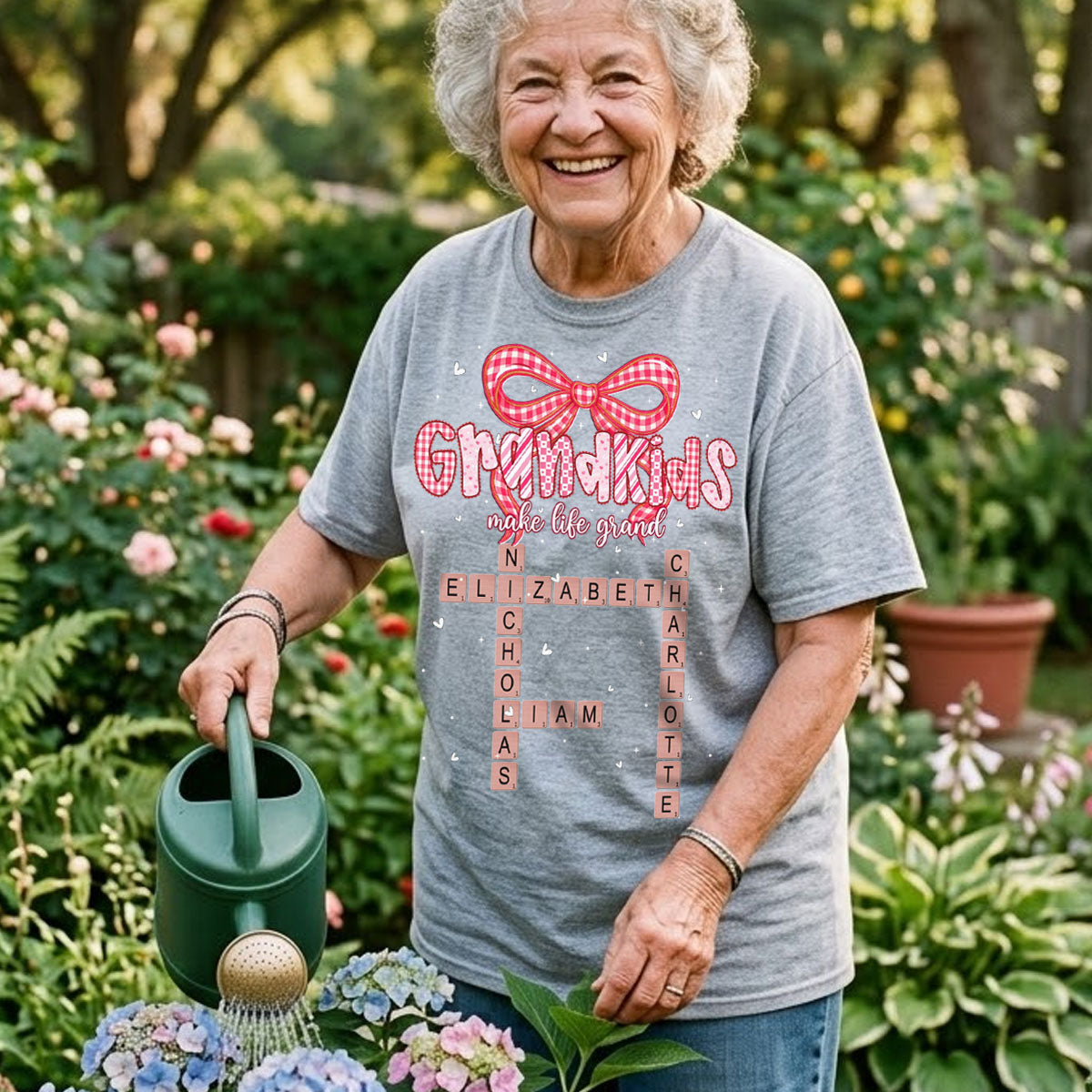 Grandkids Make Life Grand - Personalized T-shirt for Grandma