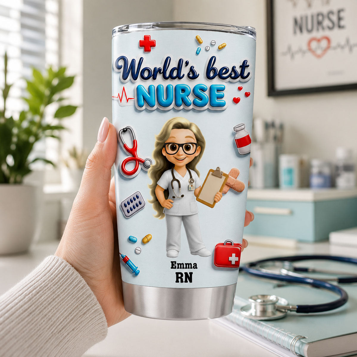 I Am A Nurse - Personalized Stainless Steel Tumbler