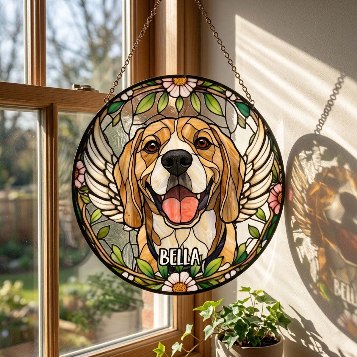 Forever In My Heart, Dear Friend - Memorial Stained Glass Window Hanging Suncatcher
