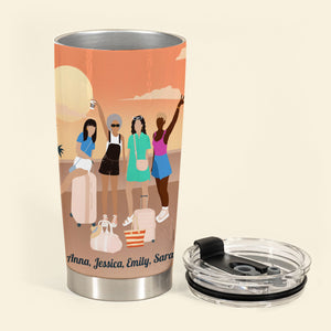 Girls Trip Cheaper Than Therapy - Personalized Tumbler - Gift For Bestie, Friends, Travel, Summer Vacation