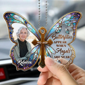 I Am Always With You Custom Photo - Personalized Acrylic Car Ornament - Memorial Gift