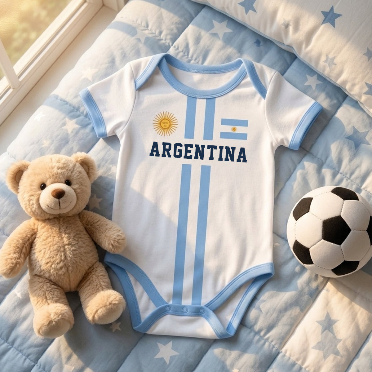 World Cup's Baby Jersey Bodysuit - Personalized Baby Shower, Gender Reveal Gifts For New Moms, New Dads, Football Lovers