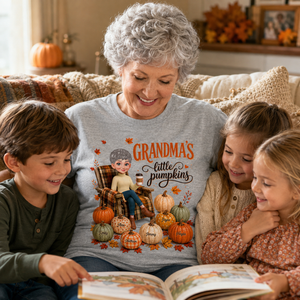 Grandma's Little Pumpkins - Personalized Shirt - Fall Tee for Grandma