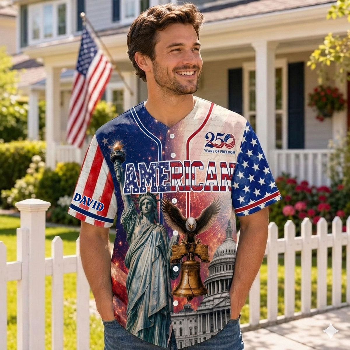 4th Of July 250TH Anniversary Celebration Custom 3D Baseball Jersey USA Special Edition 2026
