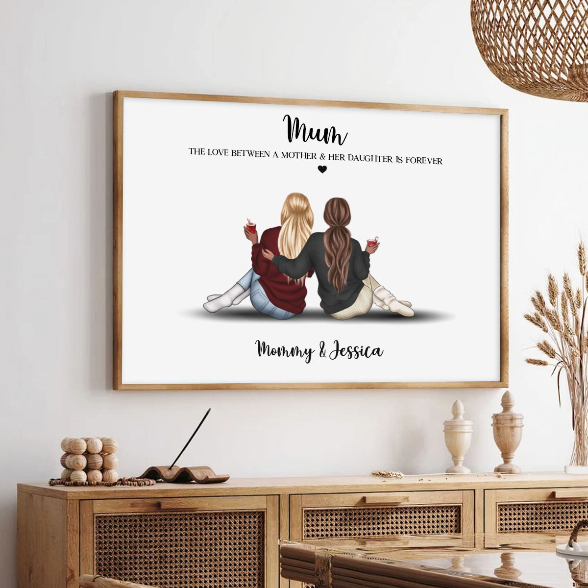Mum Gifts, Mum And Daughters Print, Mom Gifts, Mother And Daughter Print, Mum Birthday Gift