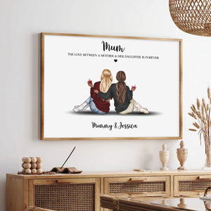 Mum Gifts, Mum And Daughters Print, Mom Gifts, Mother And Daughter Print, Mum Birthday Gift