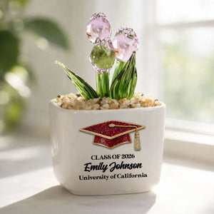 2026 Graduation Personalized Glass Everlasting Tulips