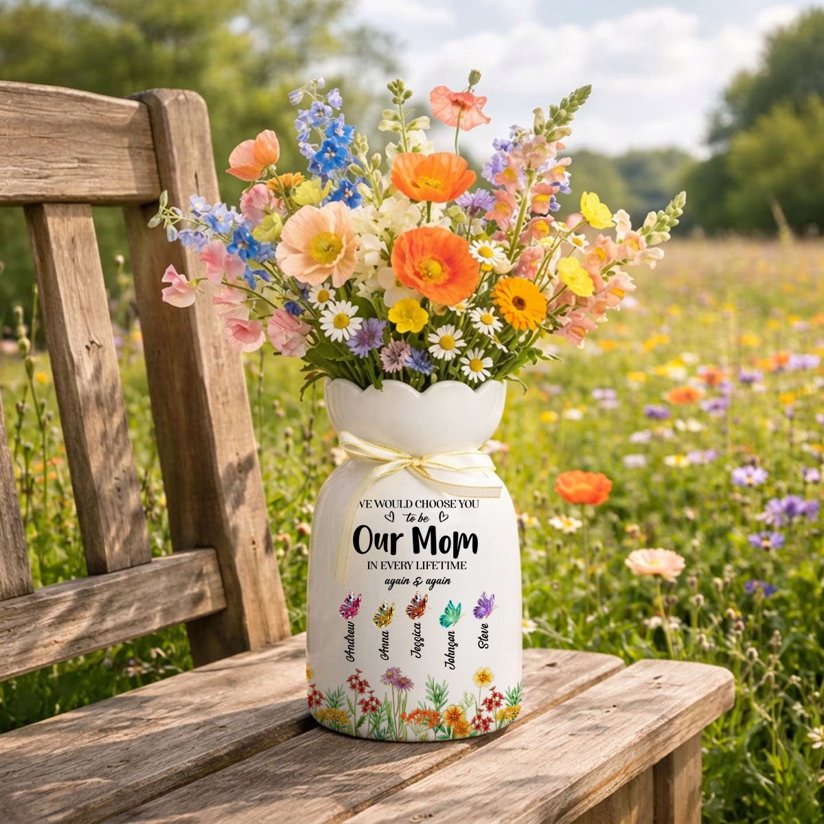 A Heart Full Of Love - Personalized Flower Vase