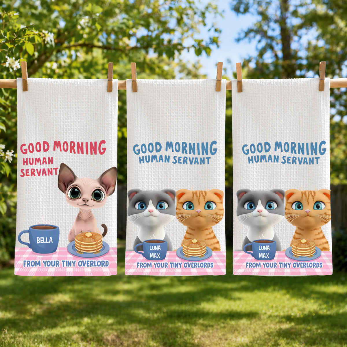 Human Servant Kitchen Towel - Personalized Birthday Gifts For Cat Lovers -  Kitchen Towel