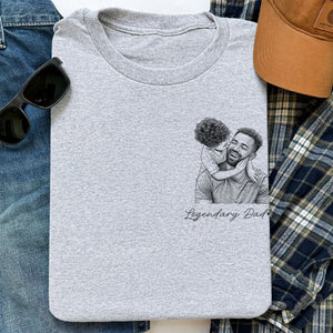 Custom Photo Pencil Sketch Family Dog Cat Portrait - Personalized T Shirt