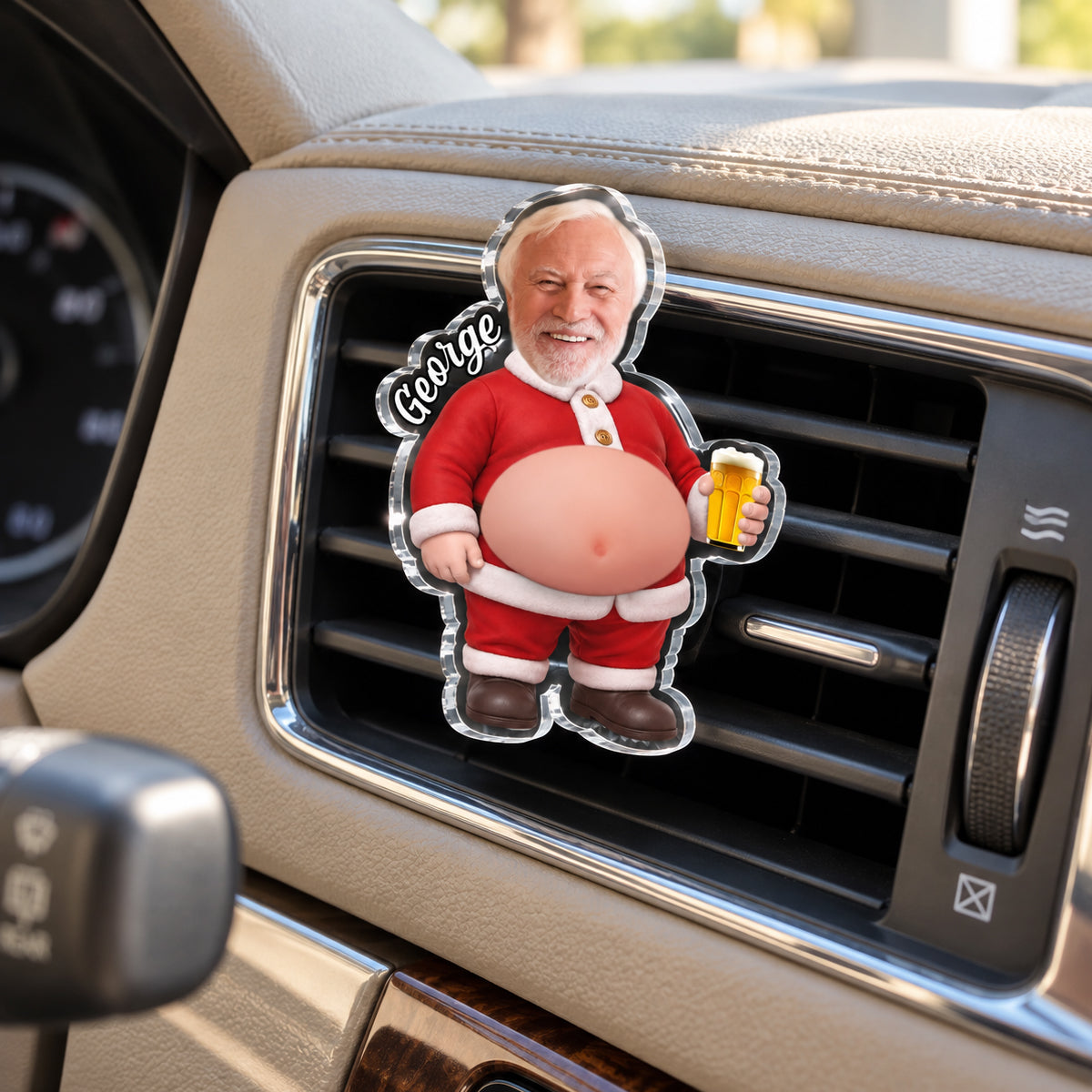 Funny Belly Heroes - Personalized Squishy Acrylic Car Vent Clip