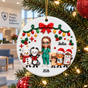 Cute Nurse Things - Personalized Real 3D Raised Ornament