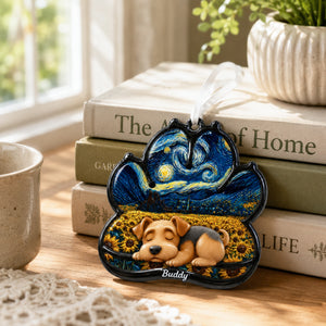 Dog Lovers Custom Sleeping Dog  - Real 3D Raised Ornament