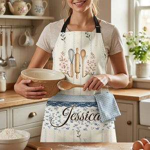 Birth Month Flower - Personalized Apron