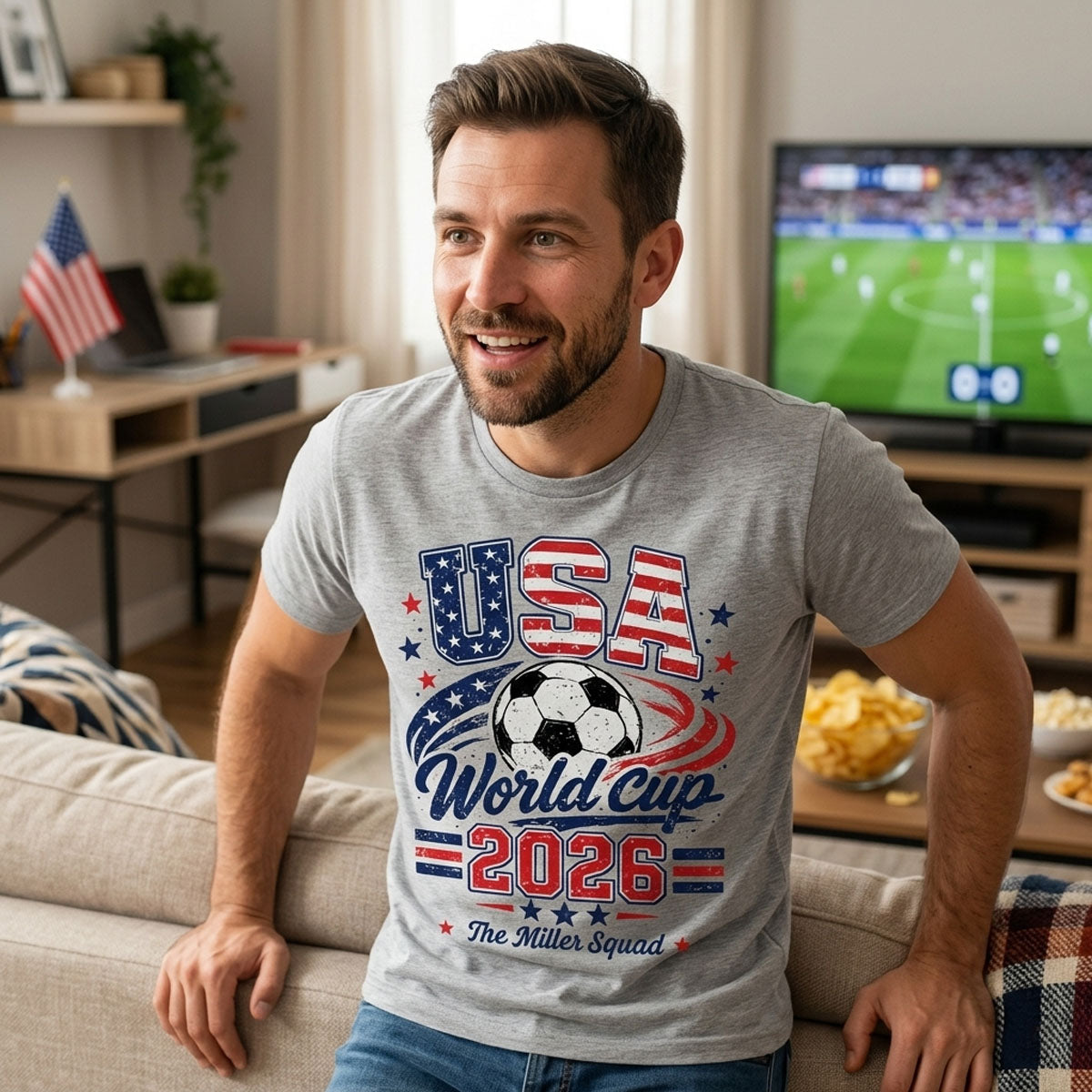 USA World Cup 2026 Family Personalized Matching Shirts - Patriotic USA Soccer Tees