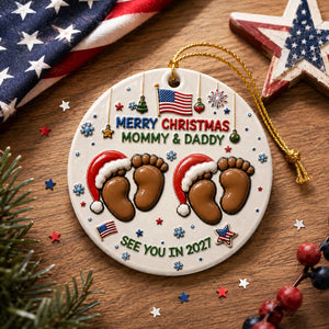 Welcome To Your Little World - New Mom New Born Ornament - Real 3D Raised Ornament