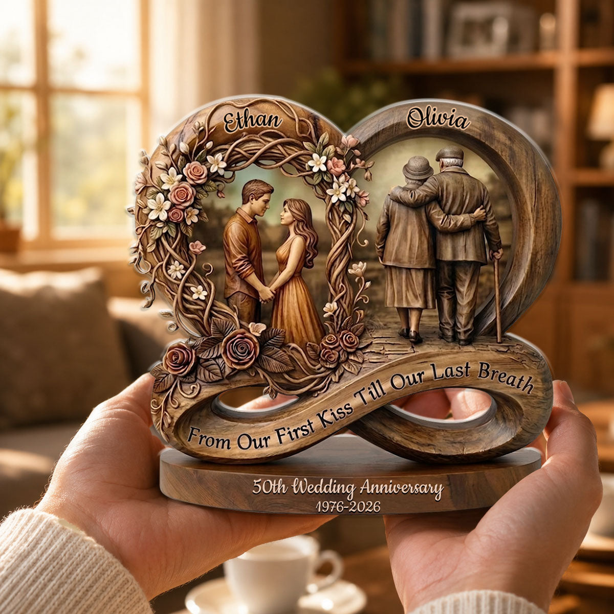 From Our First Kiss Till Our Last Breath - Personalized Acrylic Block