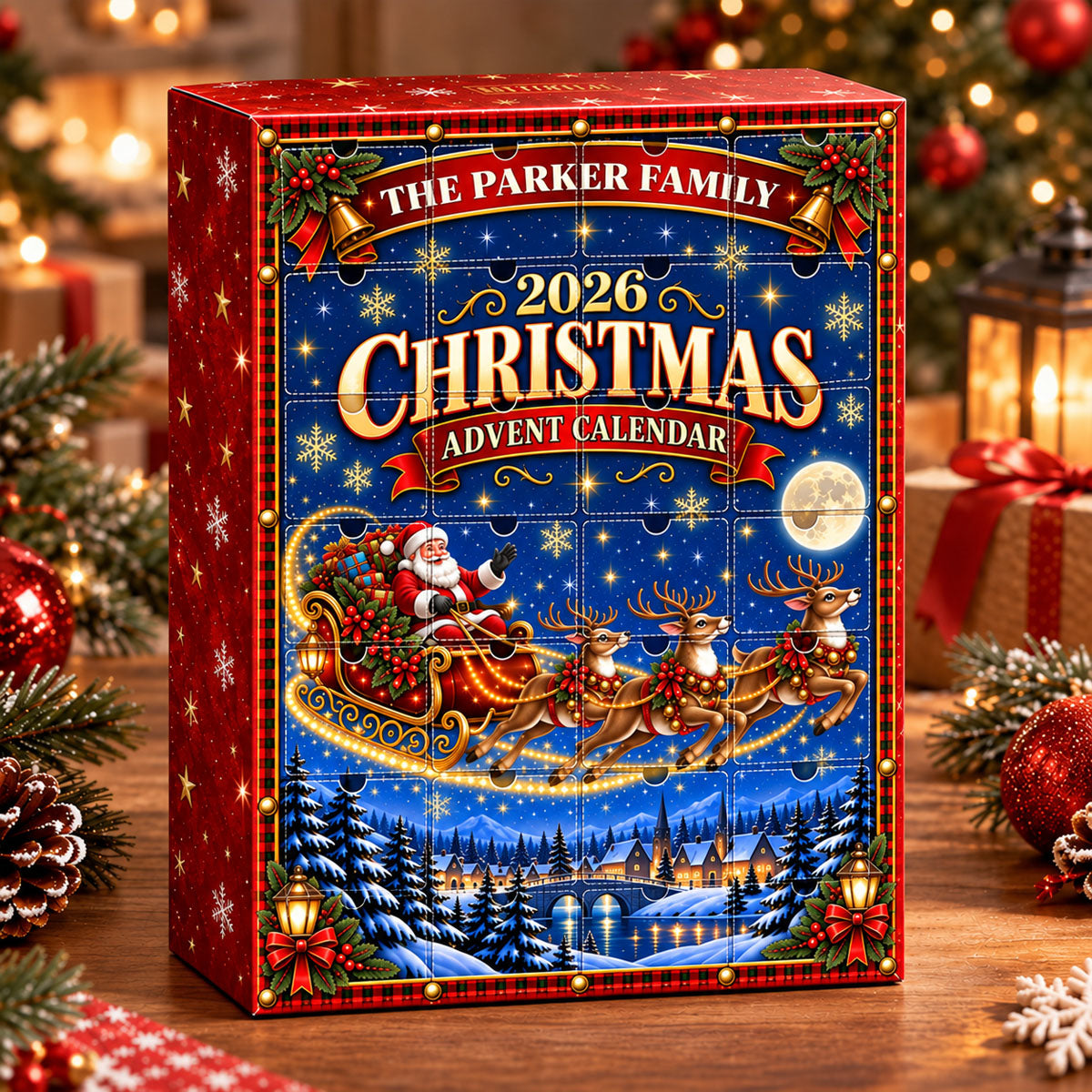 Christmas Reindeer Crew Advent Calendar 2026 - 24 Day Spirits Countdown, Acrylic Charms Blind Box - Gift For Family