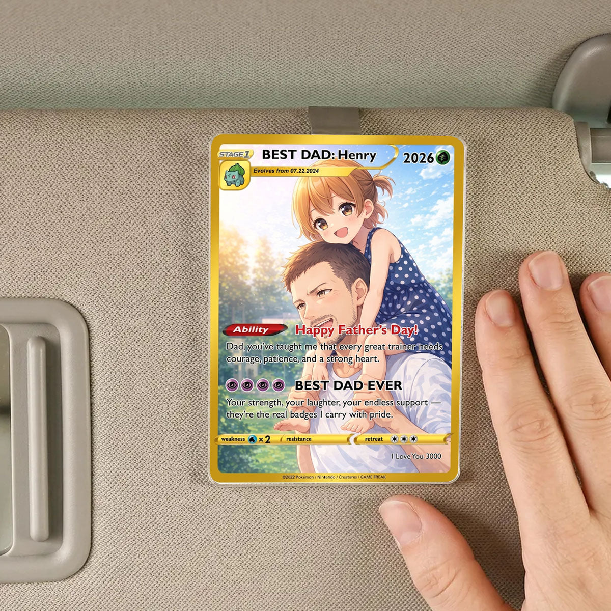 Best Team Ever Trading Card - Personalized Car Visor Clip