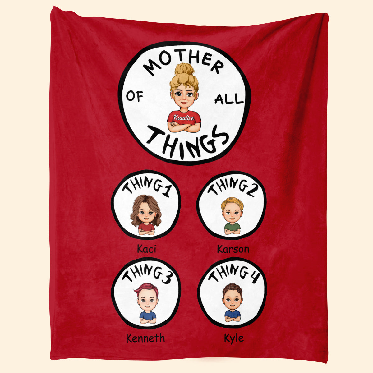 Mother Of All Things V2 - Personalized Blanket - Mother's Day, Birthday Gift For Mother, Grandma