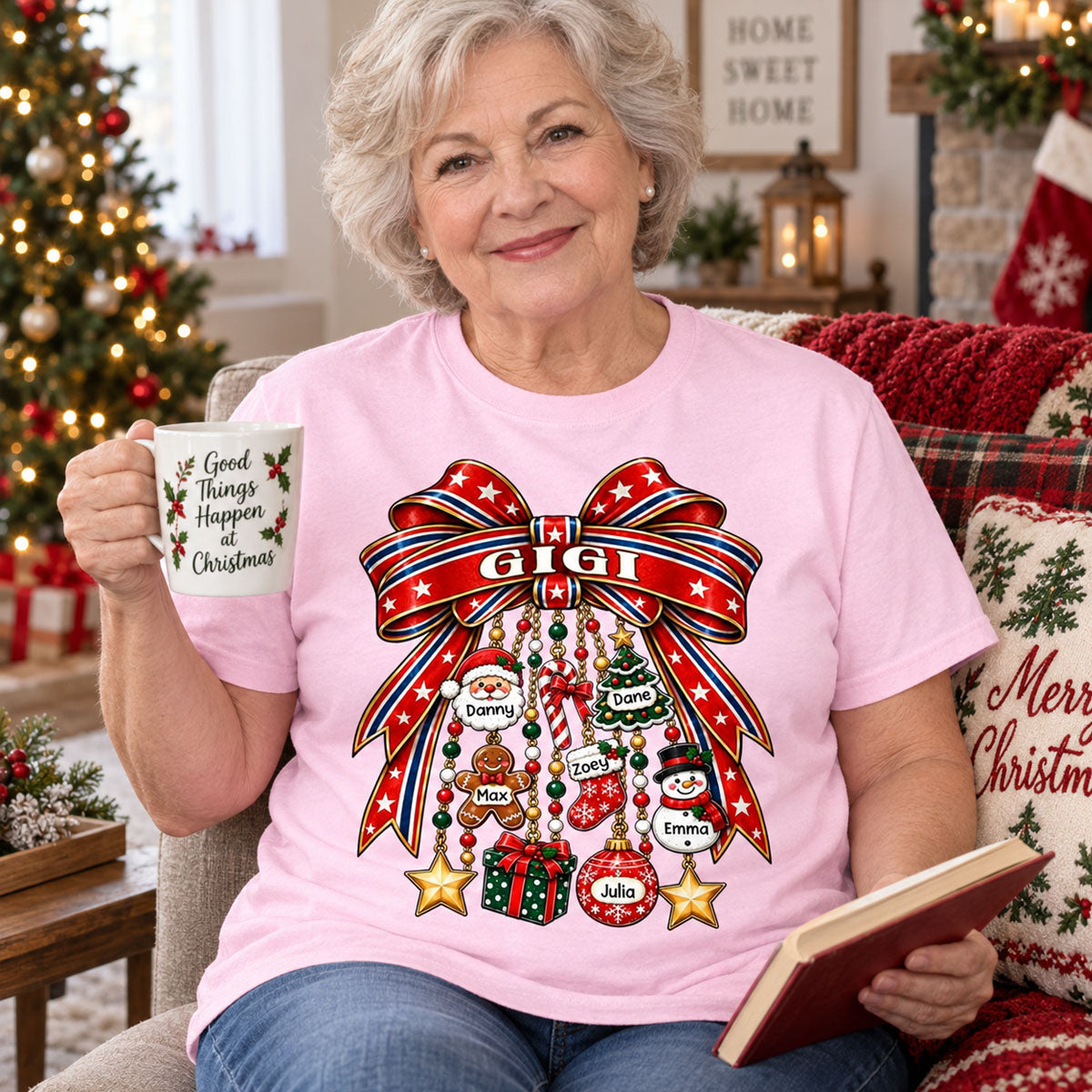 250 Years Of Freedom Christmas Charm Bow - Personalized Shirt - Trendy Christmas Tee