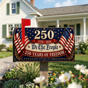 Patriotic Mailbox Cover, 250th America Anniversary Decor, We The People Yard Sign, July 4th Gift 2026, USA Freedom Outdoor Gift for Home