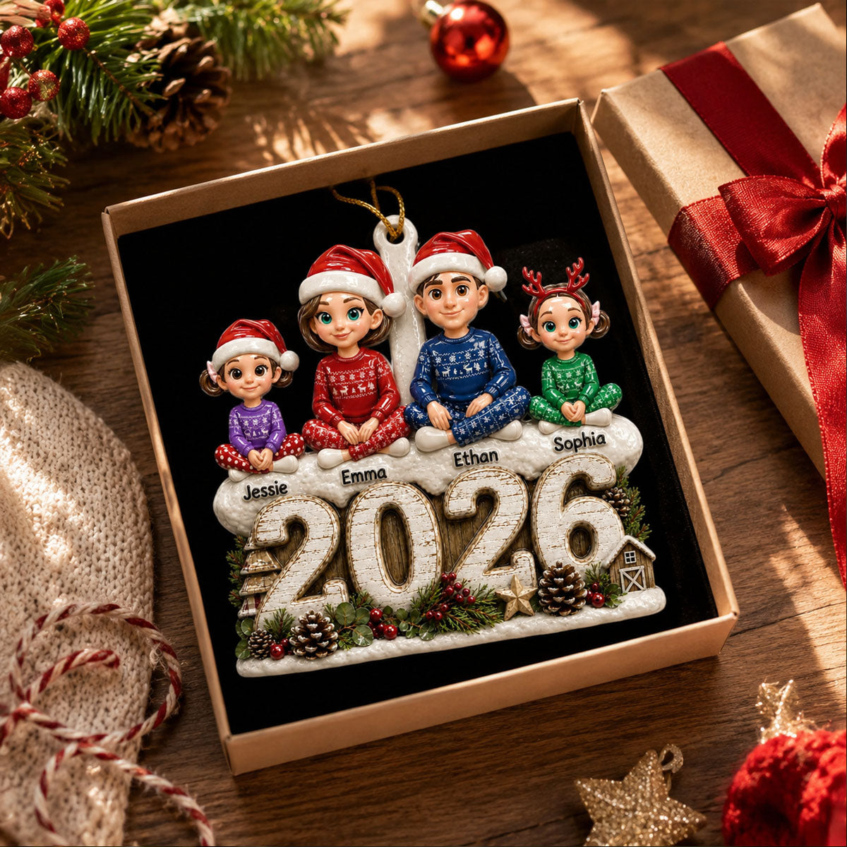 Together Makes Every Moment Better - Family Ornament - Real 3D Raised Ornament