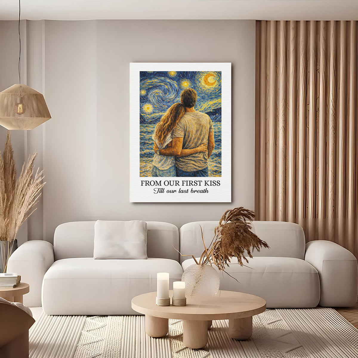 Custom Photo Vertical Poster - Personalized Anniversary Wedding Gifts For Husband And Wife, Him And Her