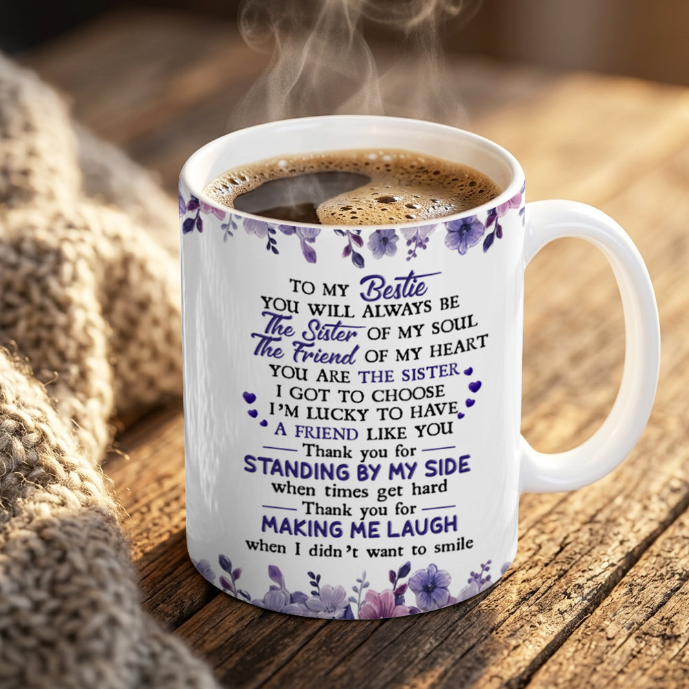 To My Bestie Thank You For Making Me Laugh - Personalized Mug - Gift For Bestie