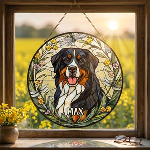 Forever In My Heart, Dear Friend - Memorial Stained Glass Window Hanging Suncatcher