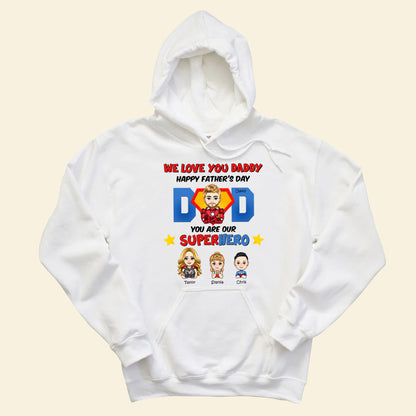 Superhero Dad And Kids - Personalized Apparel - Gift For Father, Family, Father's Day