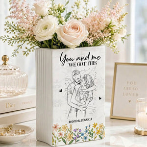 The Wedding Of Mr & Mrs Book Lover Gift - Ceramic Book Flower Vase