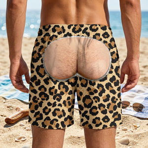 Custom Funny Men Swim Trunks - Personalized Summer Vacation And Travel Gifts For Husband, Son, Grandson, Yourself - Cheeky Mode On