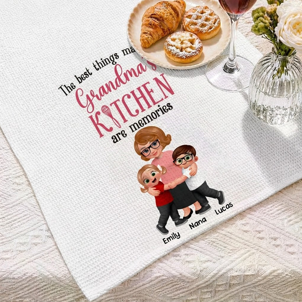 The Best Things Made In Grandma Kitchen - Personalized Custom Kitchen Towel