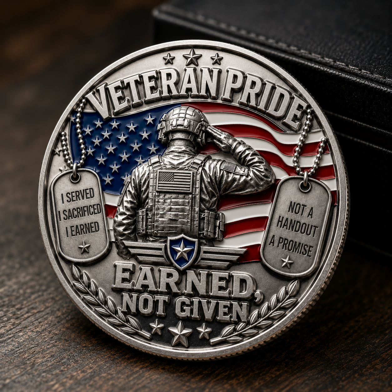 Veteran Pride - 3D Relief Metal Coin