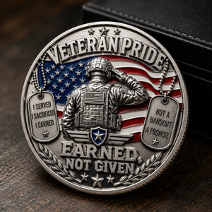 Veteran Pride - 3D Relief Metal Coin
