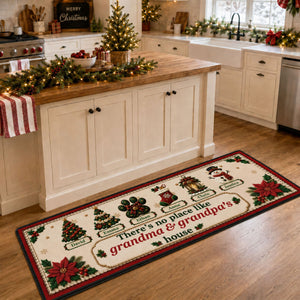Christmas Family Together Runner Rug, Personalized Holiday Kitchen Mat, Home Xmas Gift