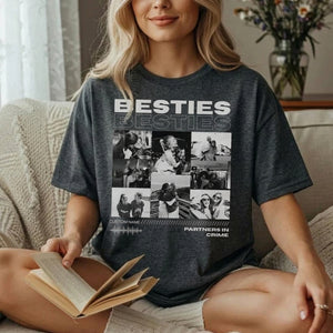 Custom Besties Photo Shirt, Vintage 90s Custom Bootleg Shirt, Personalized BFF Gift, Birthday Gift For Bestie, Bridal Shower Shirt